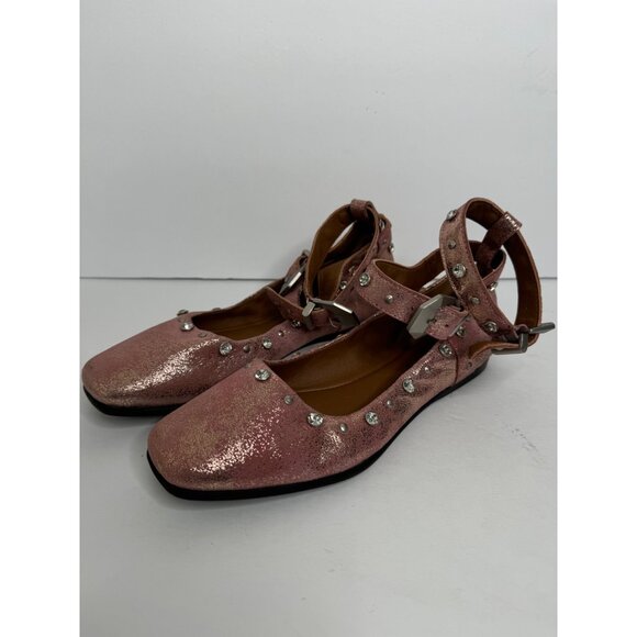 Free People Mystic Diamante Flats Pink Size 7 NEW - Picture 3 of 10